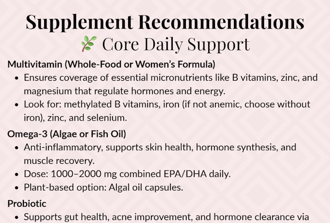 create a cycle synced meal plan for hormonal balance